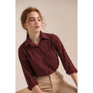 OLV - Áo sơ mi Printed Long Sleeve in Red