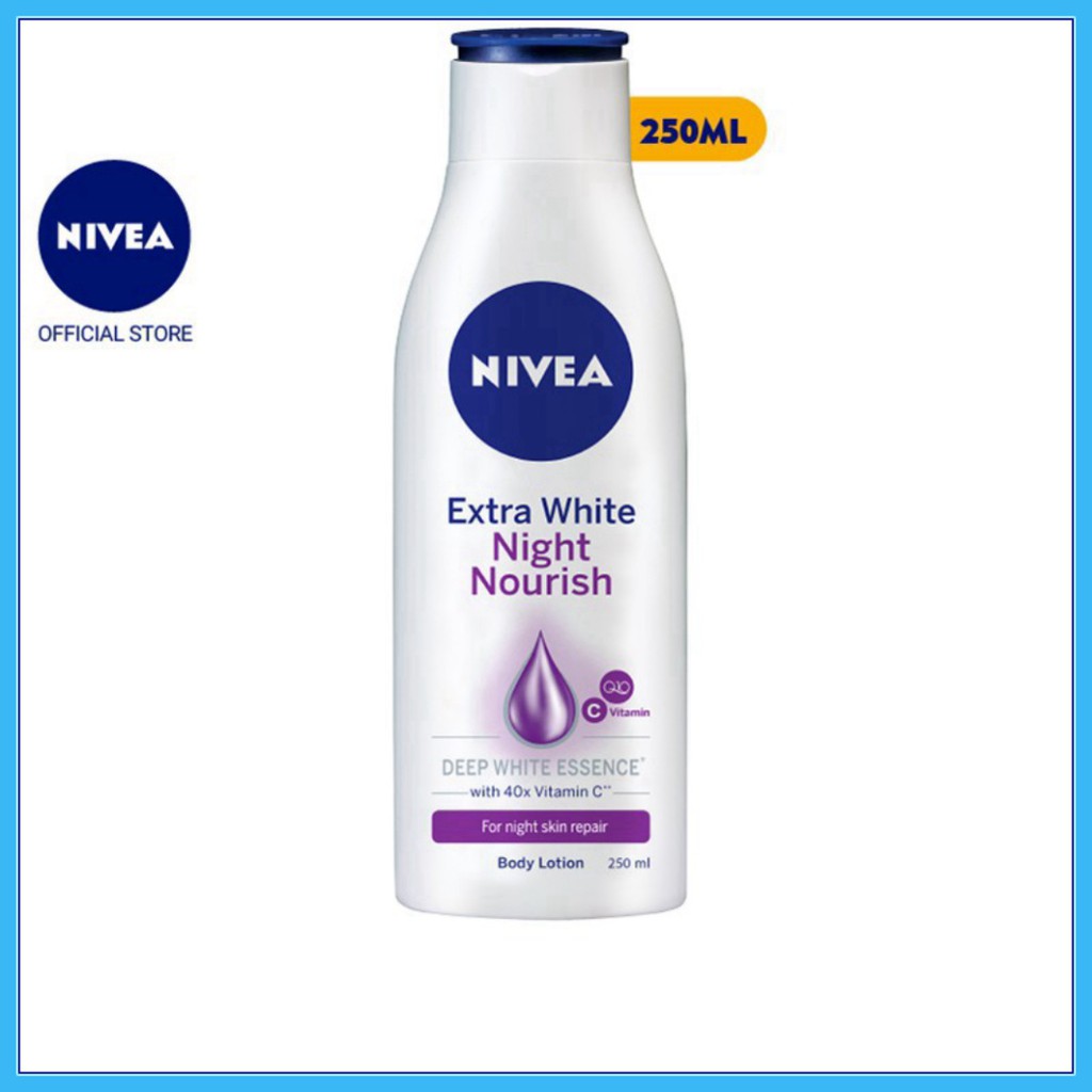Bộ đôi NIVEA Sữa dưỡng thể dưỡng trắng ban ngày (200ml) ban đêm (250ml)
