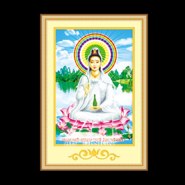Tranh thêu 5d quan âm 53422
