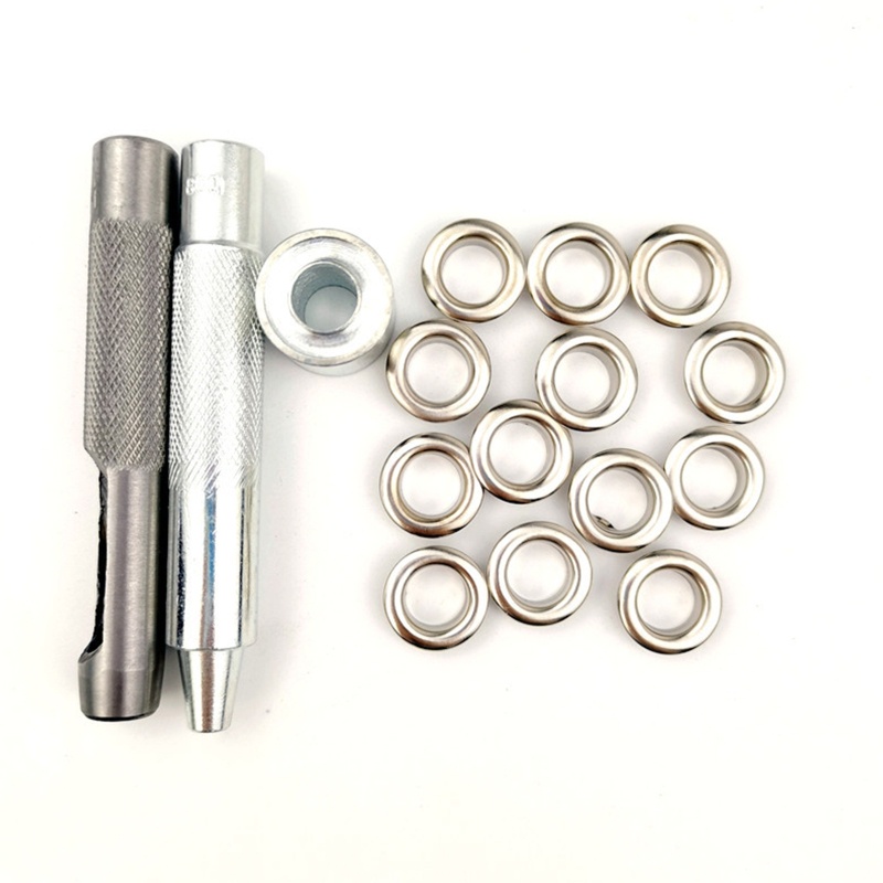 Bộ 100 Cặp Khoen Tròn Kèm Vòng Đệm Tự Đục Lỗ Cho Máy Bấm Lỗ