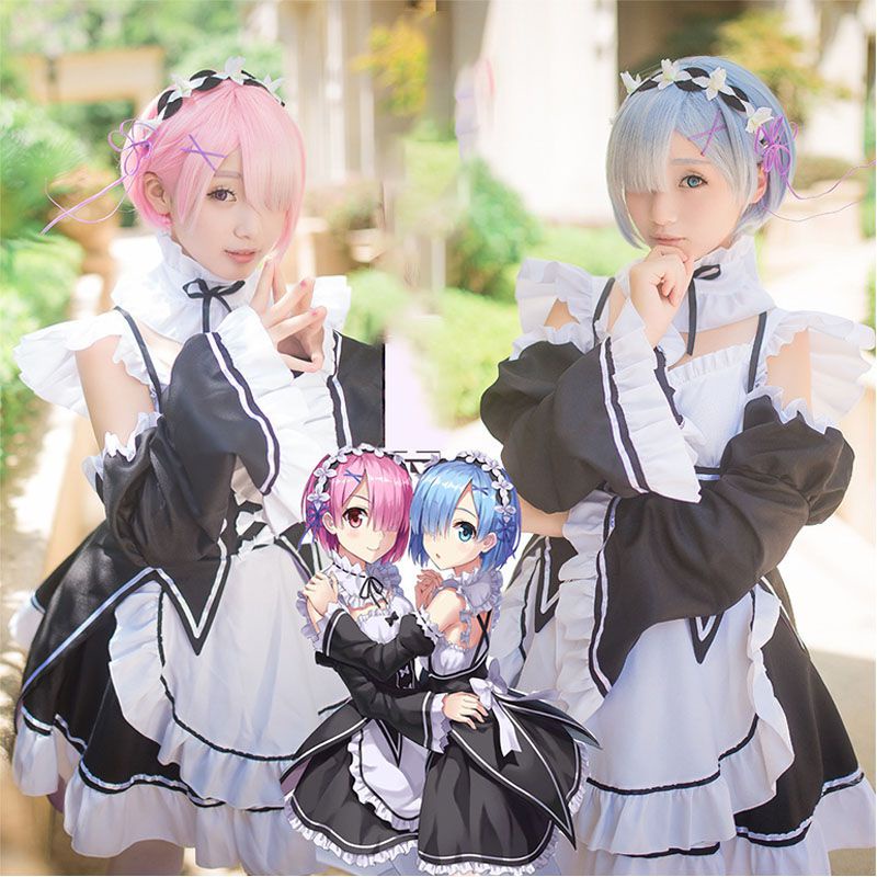 Bộ Đồ Hóa Trang Cô Hầu Gái Re: Zero kara hajimeru lsekai seikatsu twins ram / rem Độc Đáo