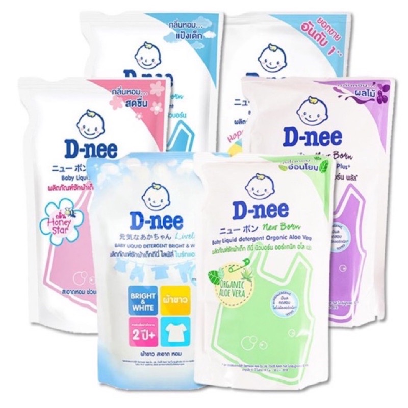 Nước Giặt Dnee Cho Bé Sơ Sinh (Túi 600Ml)- Hàng Nội Địa Thái Lan - Hương Thơm Bền Lâu
