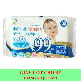 [Kho HCM] Khăn giấy ướt em bé Life-do Plus Hàng Nhật 80 tờ/gói