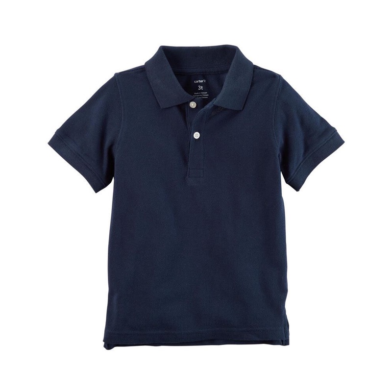 Áo bé trai polo Car. ter trơn 100% cotton