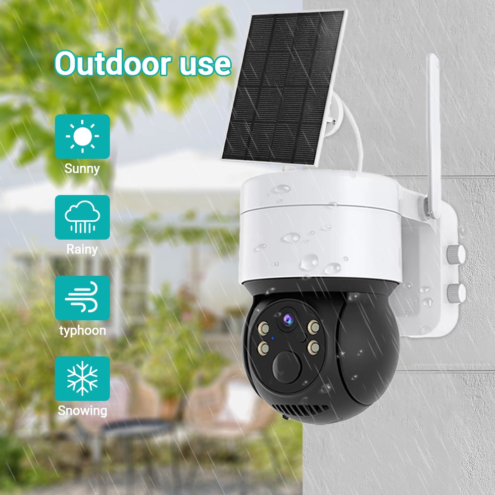 Hamrol camera 4mp ptz wifi Không Dây Phát Hiện Giọng Nói Hai Chiều 13200mah Có Thể Sạc Lại