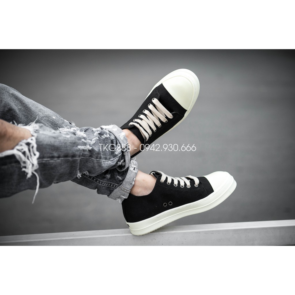Giày chính hãng Rick Owen cổ thấp 2021 - đế cao su thơm | BigBuy360 - bigbuy360.vn