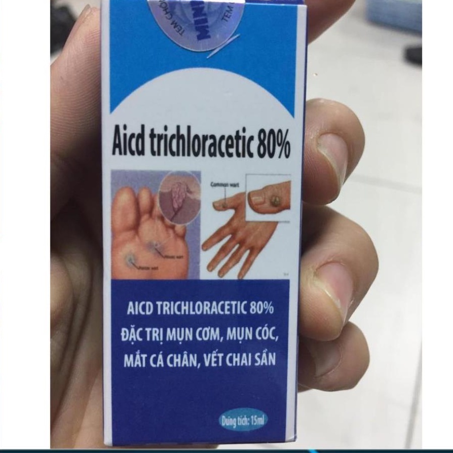 Acid trichloracetic 80% loại 1 đậm đặc chưa pha loãng hỗ trợ giảm mắt cá chân, sẹo lồi, nốt ruồi hiệu quả