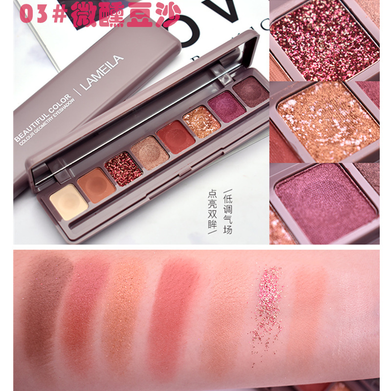 Bảng phấn mắt lameila 8 màu lì/nhũ ngọc trai | BigBuy360 - bigbuy360.vn