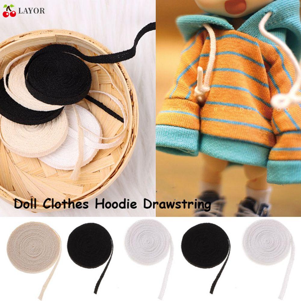 2M Mini Doll Clothing Drawstring DIY Sewing Doll Clothes Making Hoodie Drawstring