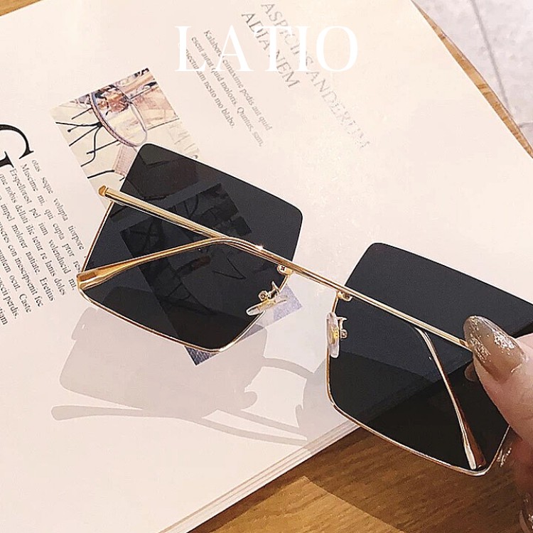 Kính mát nữ cao cấp LATIO kính mát thời trang với thiết kế không viền mắt kính Vuông tạo sự Sang Chảnh &amp; Cá Tính - KM26