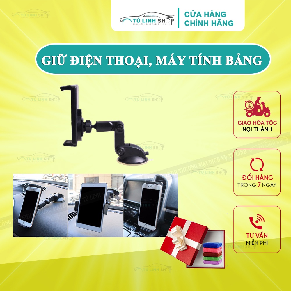 Kẹp điện thoại, máy tính bảng hút kính mẫu 2 + Tặng 01 khăn lau xe | BigBuy360 - bigbuy360.vn