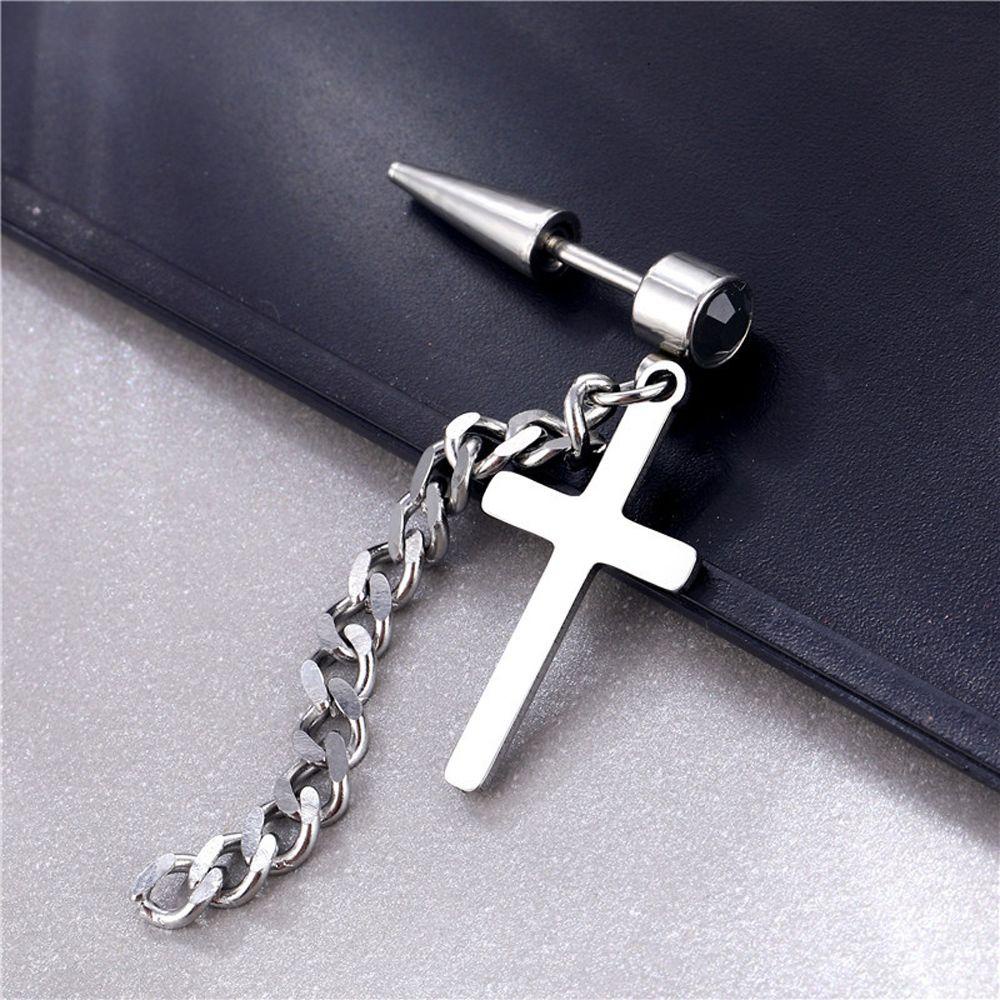 Bông Tai Hình Học Bằng Thép Titanium Kiểu Hình Học Phong Cách Punk 2Lip Cho Nam Và Nữ
