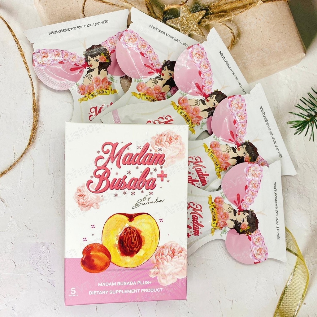 Combo 5 gói nở ngực Madam Busaba Thái Lan, 1 tuýp kem bôi nở ngưc Upsize Nga, Combo cho vòng 1 nở nang săn chắc