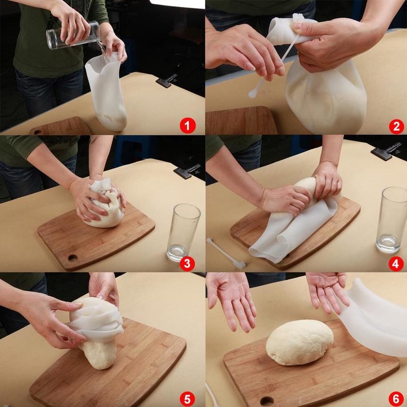 Túi Trộn Bột Làm Bánh Bằng Silicone Cao Cấp Có Thể Tái Sử Dụng