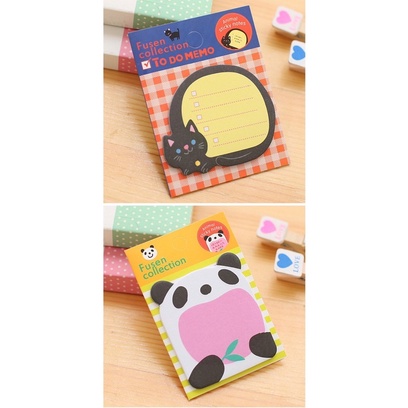 Giấy note mini hình thú ngộ nghĩnh - Sticker - Ghi chú nhanh - 8.0 x 5.5 cm