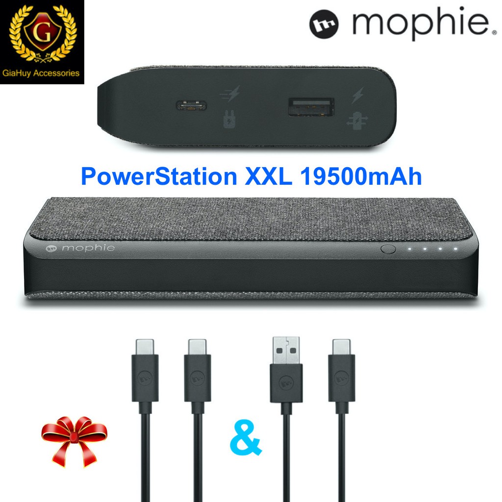 Pin sạc dự phòng Macbook Air Cao Cấp MOPHIE Powerstation XXL 19500mAh USBC PD 30W