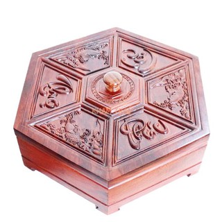 Khay đựng bánh kẹo Phúc Lộc Thọ - Gỗ Hương