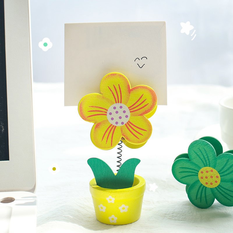 Kẹp ảnh, Kẹp Giấy Ghi Chú Hình Chậu Hoa Trang Trí Bàn Làm Việc - BEYOU