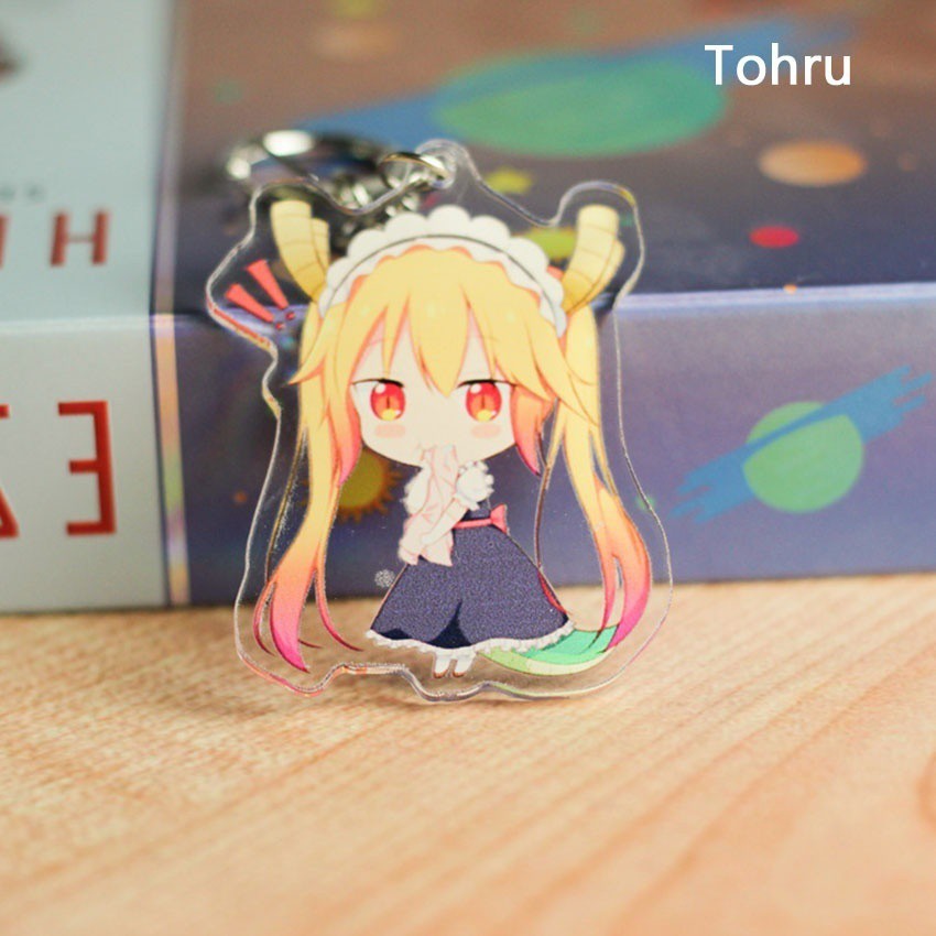 Móc Khóa Hình Anime Kobayashi-san Chi No Maid Dragon Chất Liệu Acrylic