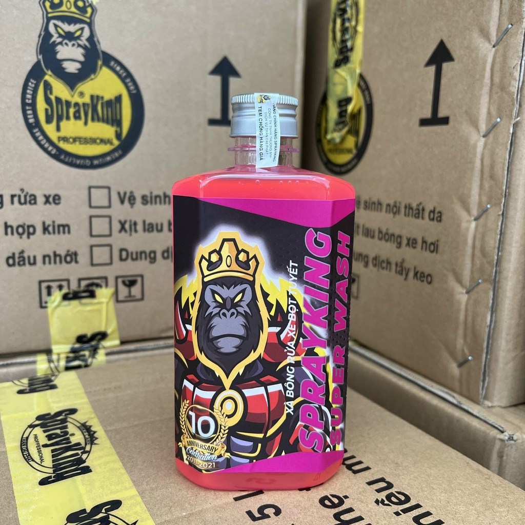 Nước rửa xe không chạm Sprayking 1 lít, xà bông super wash có chạm 500ml cực sạch mùi thơm dễ chịu