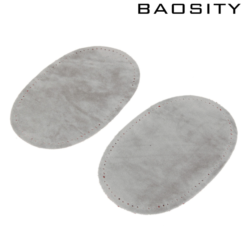 [BAOSITY]3 Pairs Sew-on Elbow Knee Patches for Clothes Sewing Crafts Grey Blue Camel