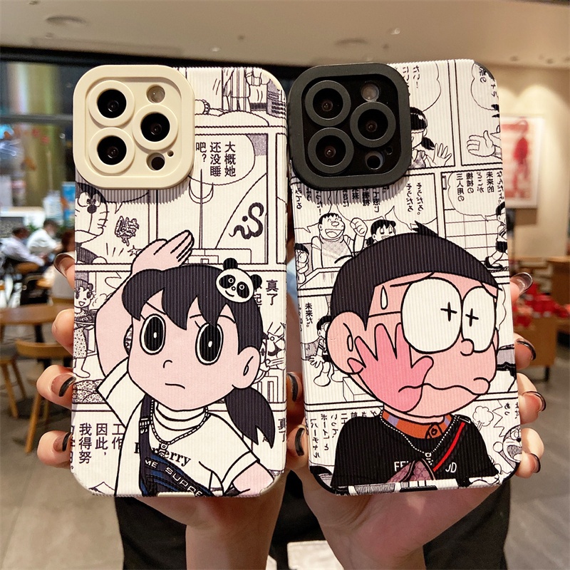 Ốp điện thoại họa tiết Doraemon Nobita Nobi Shizuka thích hợp cho IPHONE SE 2020 6 6S 7 8 PLUS 13 12 11 PRO X XS MAX XR