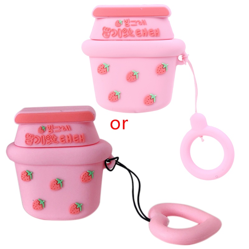 Vỏ Silicone Mềm Có Dây Đeo Bảo Vệ Hộp Sạc Tai Nghe Bluetooth Air Pods