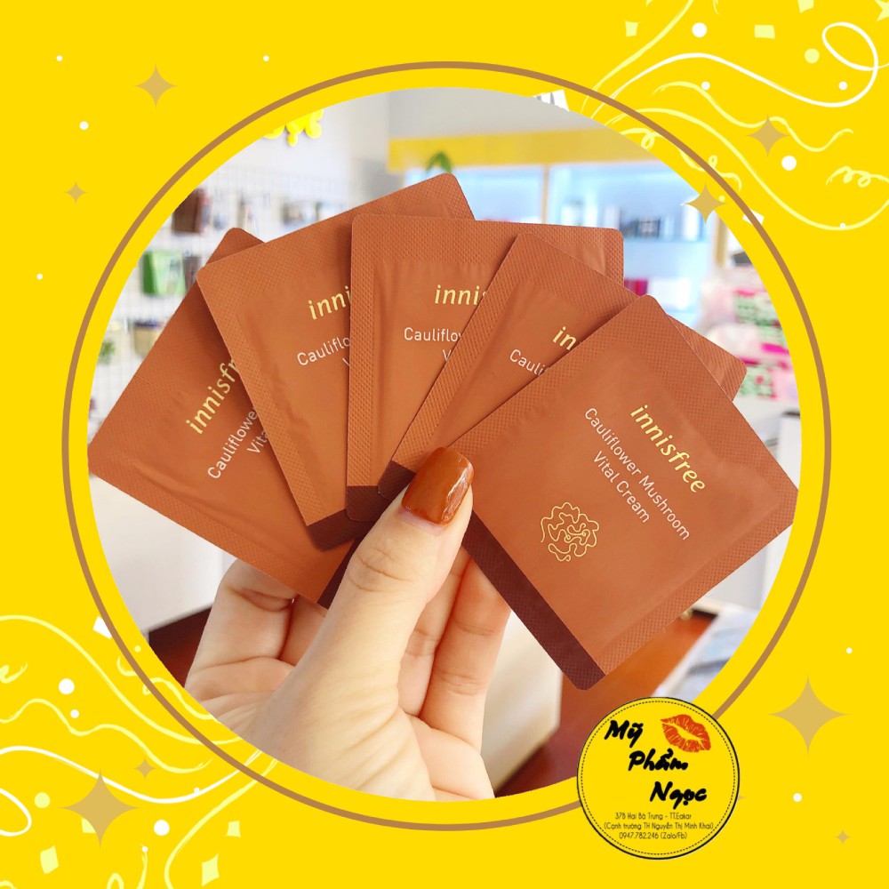 Sample Kem Dưỡng Chống Lão Hóa Innisfree Cauliflower Mushroom Vital Cream