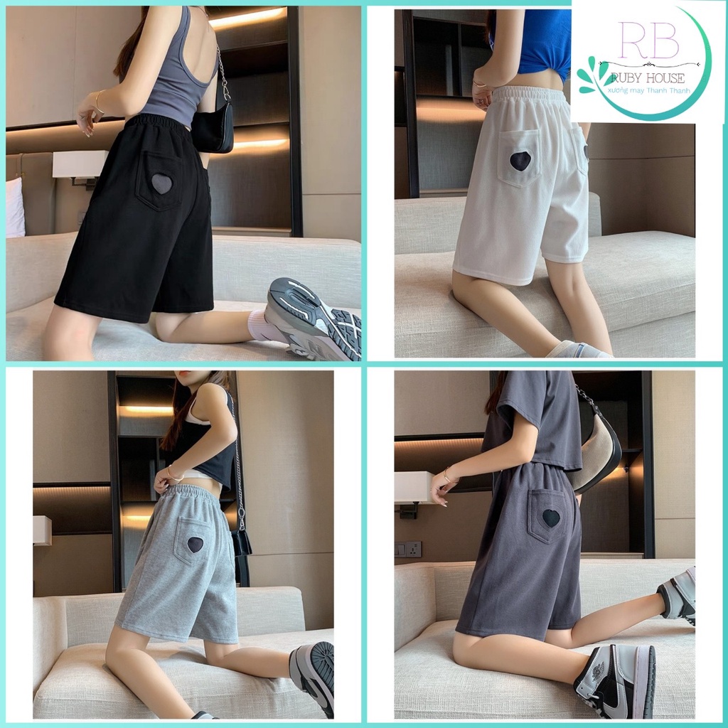 Quần đùi tim RUBY from to dài rộng 4 màu xinh, freesize dưới 65kg mặc đượcHOT 2022