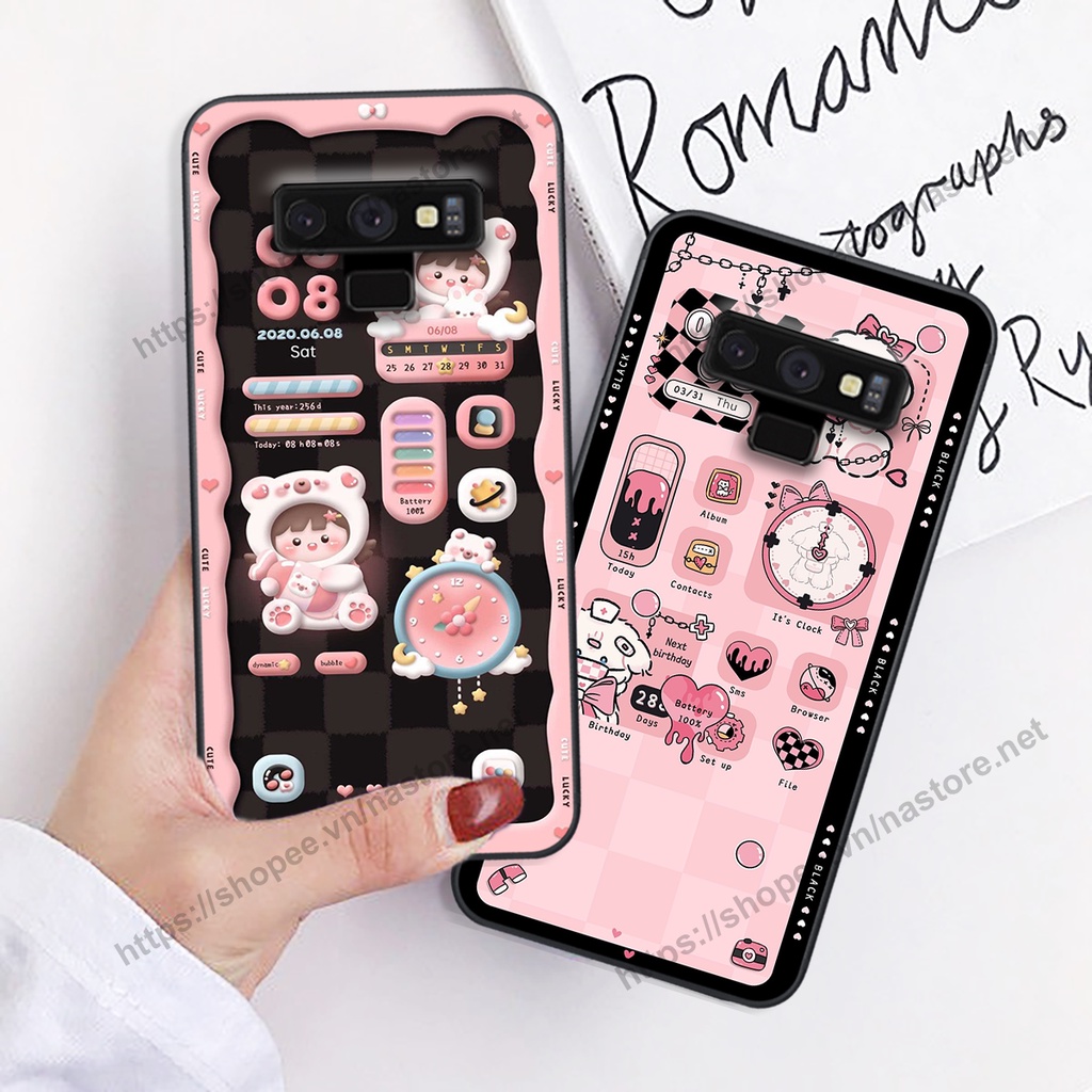 Ốp lưng Samsung Note 8 / Samsung Note 9 gấu, đồng hồ dễ thương cute giá rẻ