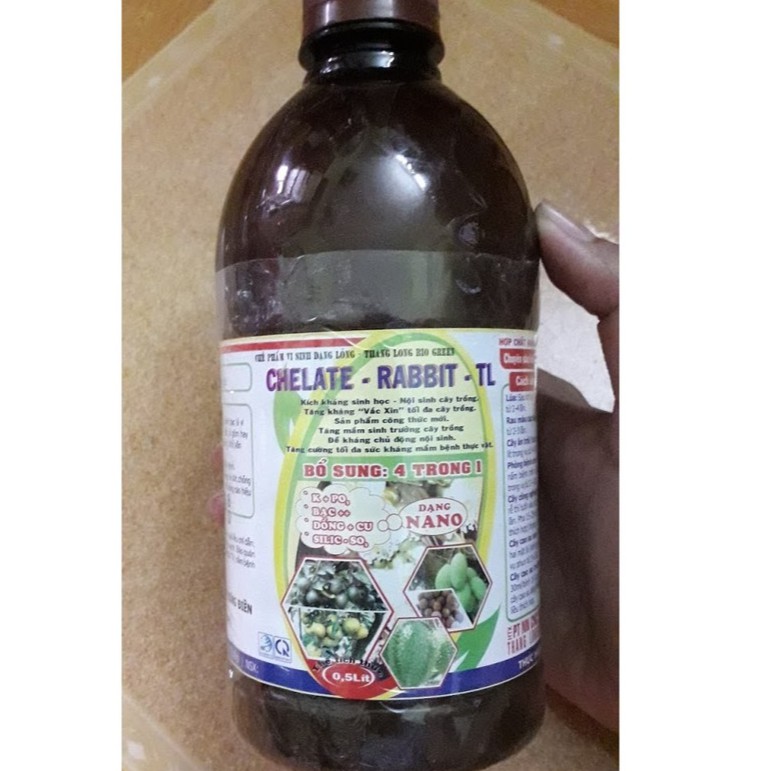 Hợp chất kháng khuẩn Nano (nano bạc nano đồng nano silic) 500ml - Chelate sinh học -TL