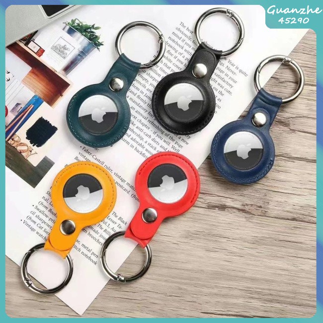 Vỏ Bảo Vệ Hộp Sạc Tai Nghe Airtag Tracker Bằng Da Chống Thất Lạc