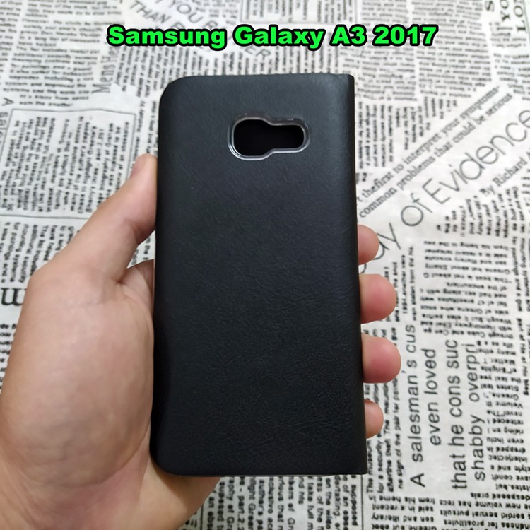 Bao Da Samsung Galaxy A3 2017 / A5 2017 / A7 2017 Kiểu Dáng Gấp 2 Mặt Và Có Phối Ví Sang Trọng