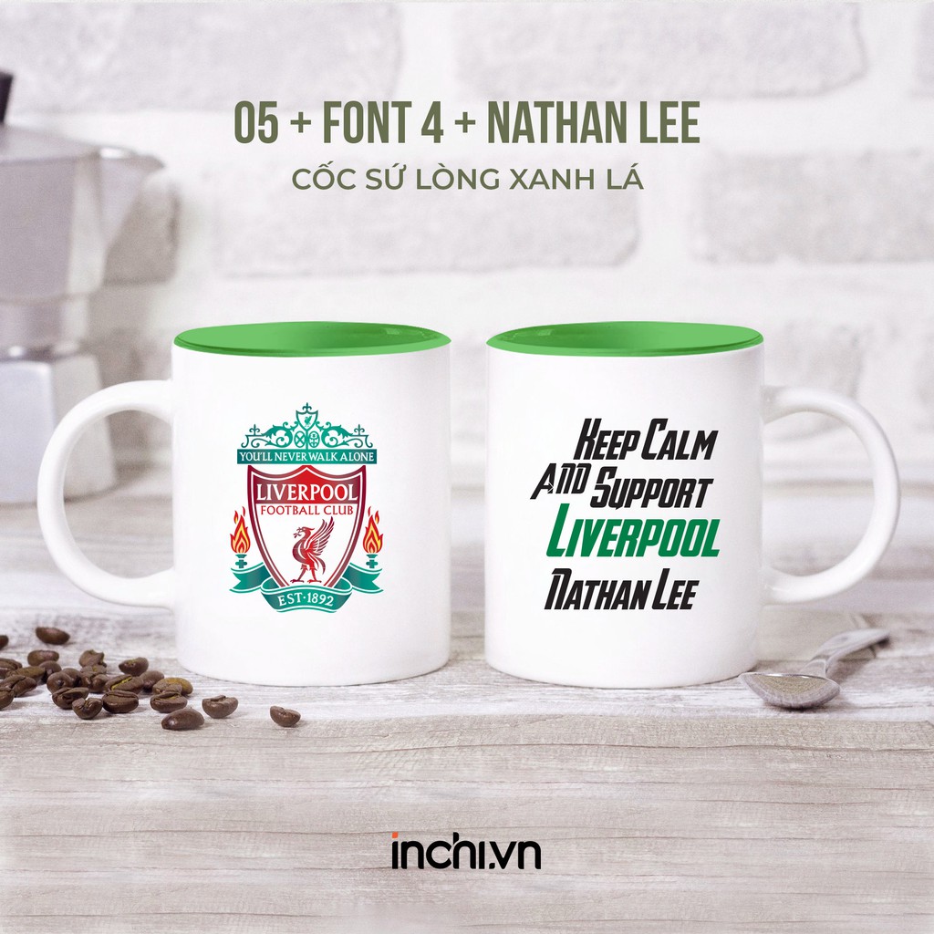 CỐC SỨ TRẮNG , CỐC LÒNG MÀU IN BIỂU TƯỢNG CÁC CLB BÓNG ĐÁ THẾ GIỚI VÀ TEXT THEO YÊU CẦU SIÊU HOT - CỐC SỨ 350ML