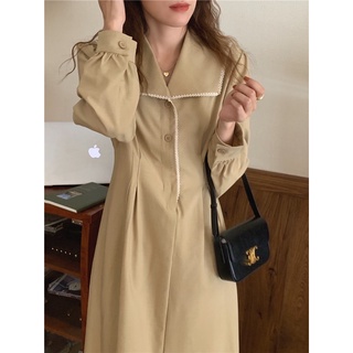 Váy dáng dài cổ bẻ style Hàn Quốc V3