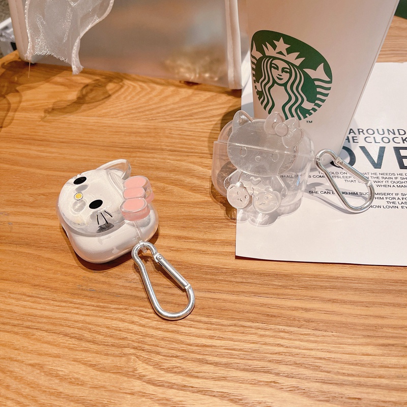 Vỏ Bảo Vệ Hộp Sạc Tai Nghe AirPods 2 1 3 Pro Bằng TPU Mềm Trong Suốt Họa Tiết Hello Kitty Dễ Thương