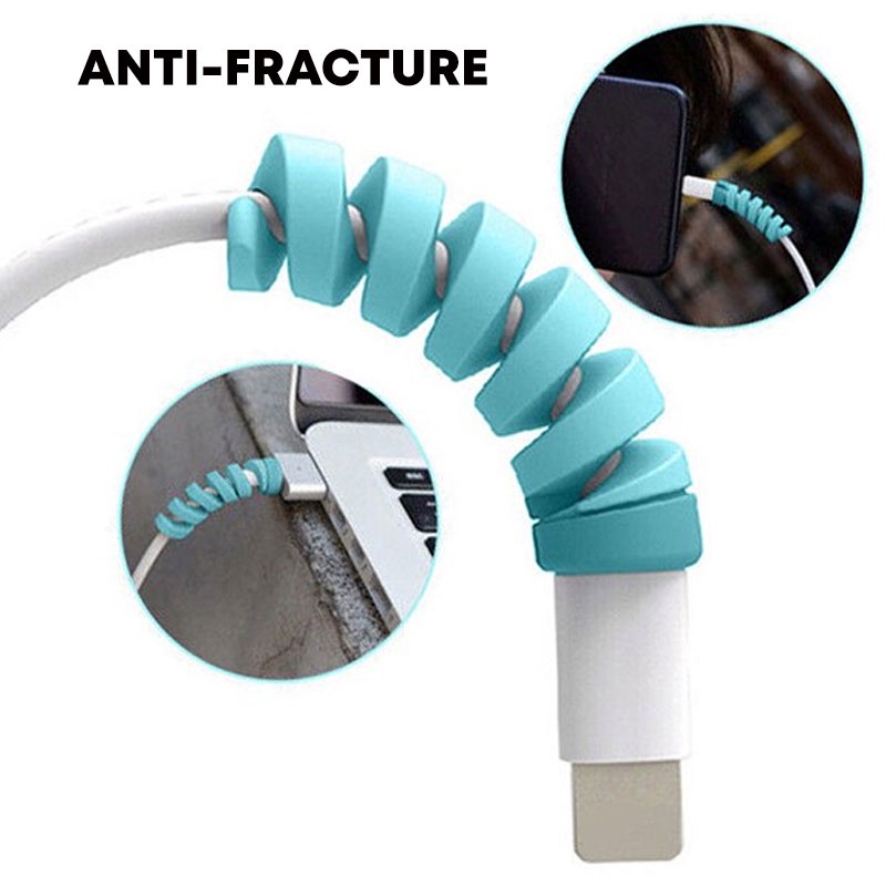 Dụng Cụ Quấn Bảo Vệ Dây Cáp Bằng Silicone Nhiều Màu