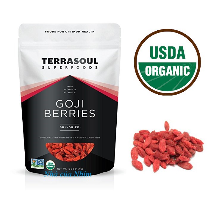 Kỷ tử hữu cơ Terrasoul Superfoods 454g