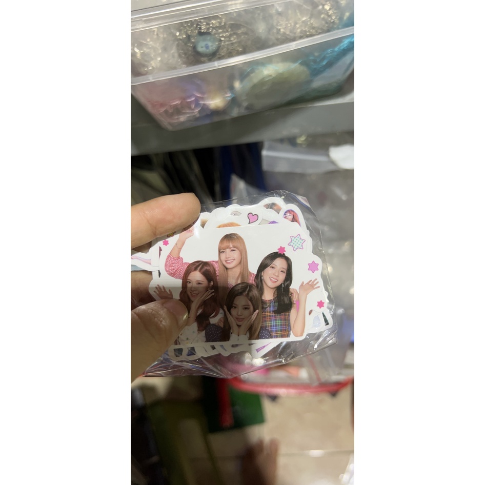 Set 10 tấm sticker dán in hình BLACKPINK idol thần tượng kpop trang trí xinh xắn