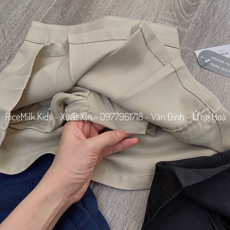Chân váy school vải thô đáp bèo xuất dư xịn cho bé gái