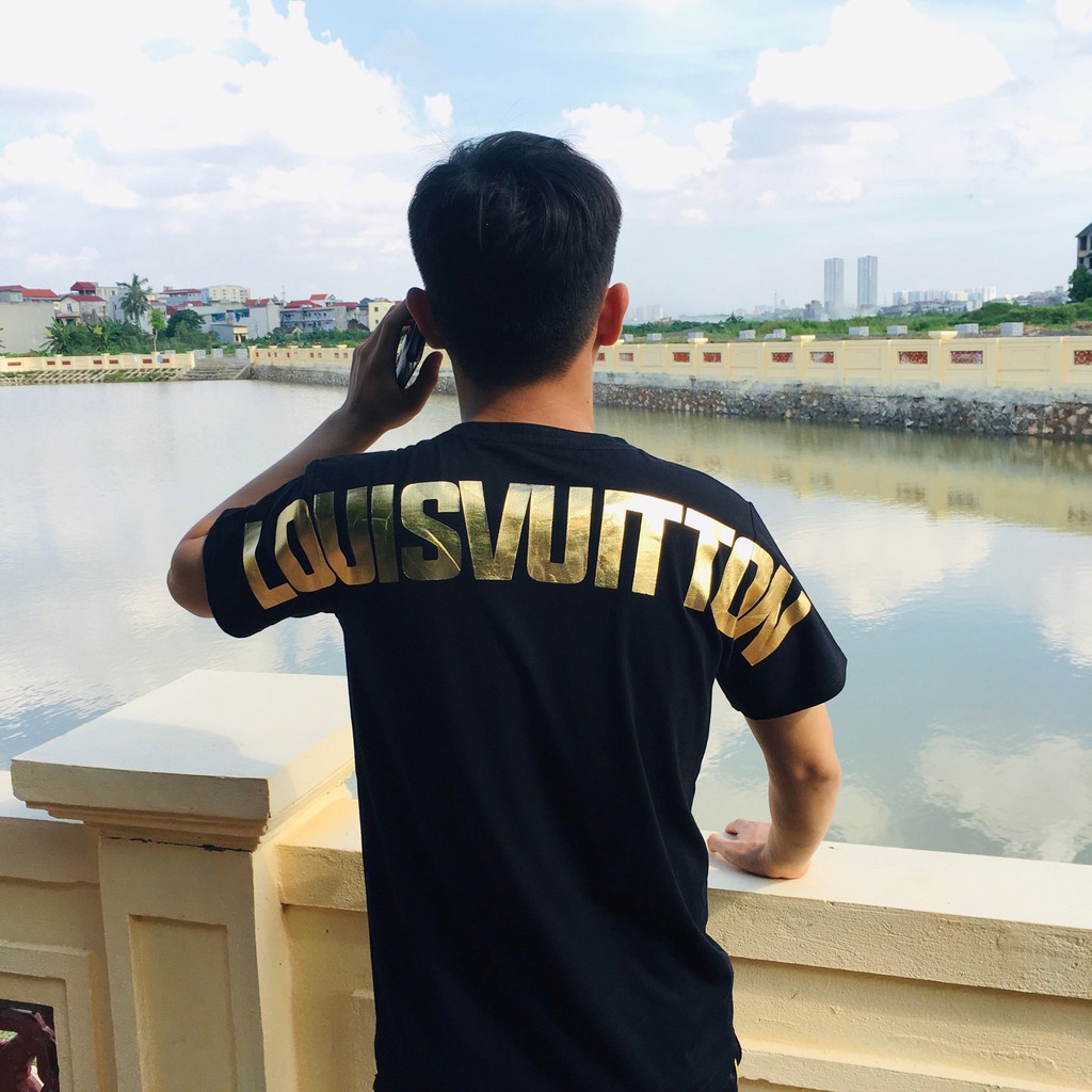 Áo thun Unisex Nam Nữ LUONVUITOI Nhũ Vàng kim lưng Hàn Quốc Lấp Lánh | BigBuy360 - bigbuy360.vn