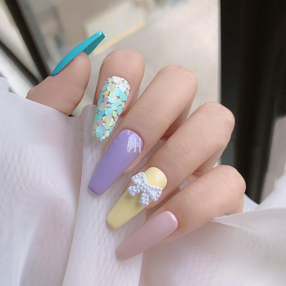 JARRED Phụ Kiện Trang Trí Móng Tay Màu Sắc Ngọt Ngào Xinh Xắn