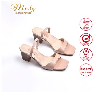 Giày sandal gót thô Merly 1335