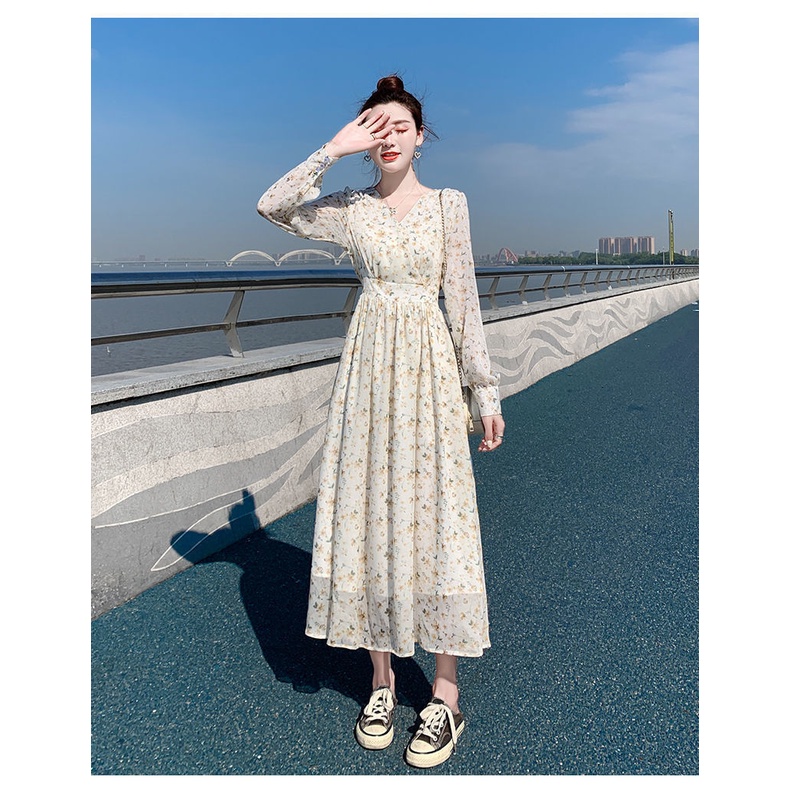ZHELIHANGFEI Đầm Hoa Dáng Ôm Phong Cách Thời Trang Đơn Giản Dành Cho Nữ