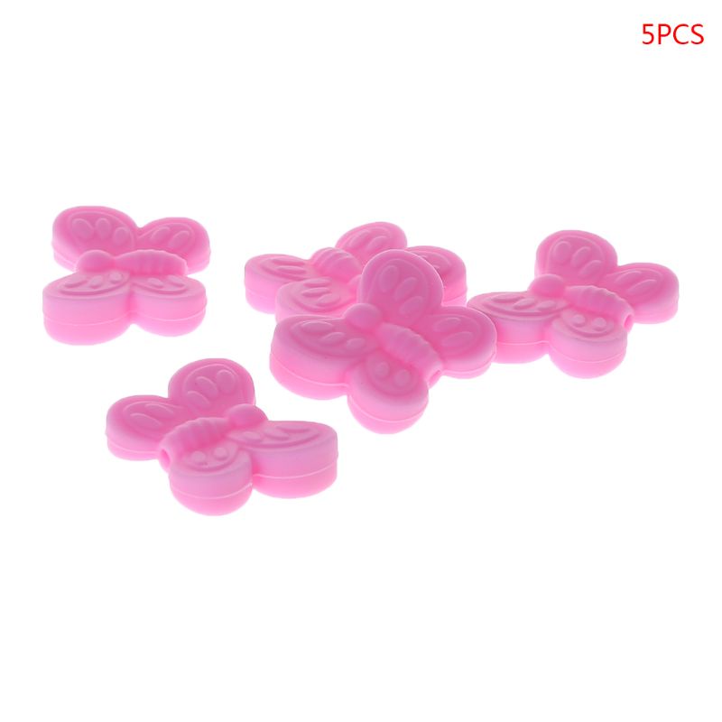 Đồ Chơi Hạt Silicon Hình Bướm Làm Trang Sức DIY Dễ Thương Cho Bé Mọc Răng