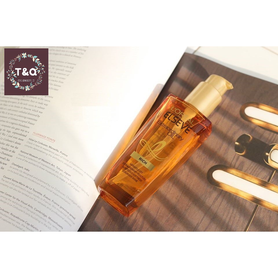 Dưỡng tóc Loreal cao cấp - L'Oreal Elvital Extraordinary Oil chai thủy tinh