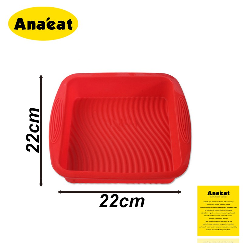 Khuôn Nướng Bánh ANAEAT Chống Dính Hình Vuông Bằng Silicon