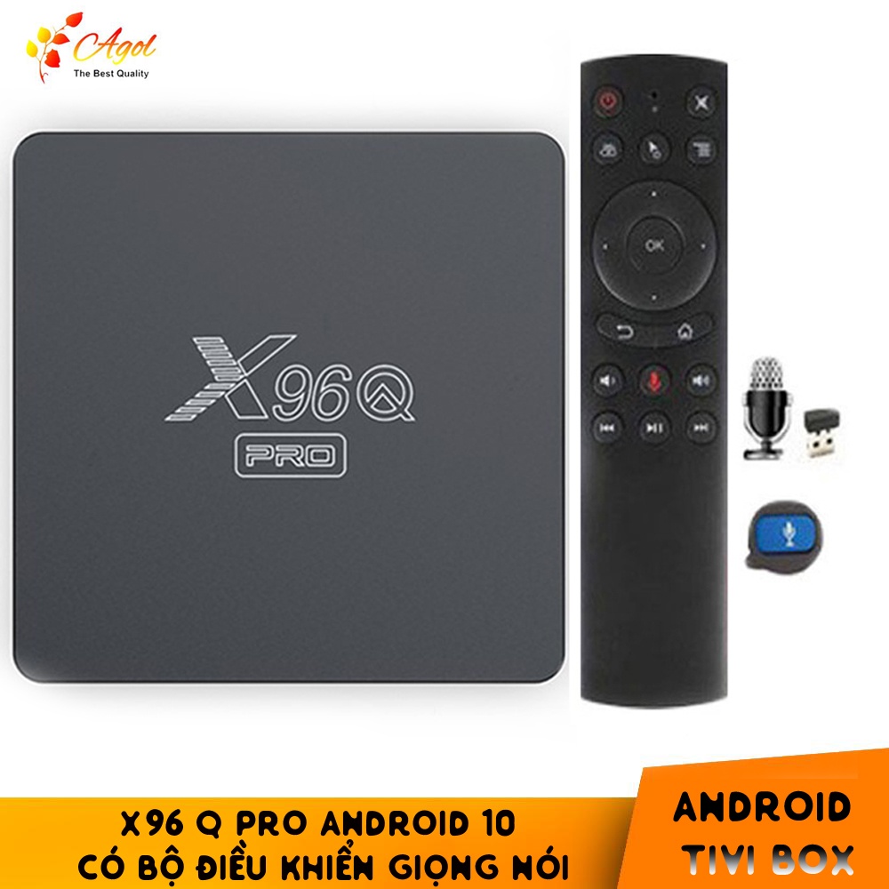 Android tivi box X96 Pro Điều khiển cử chỉ và giọng nói Tiếng Việt Android 10 cài sẵn chương trình tivi và xem