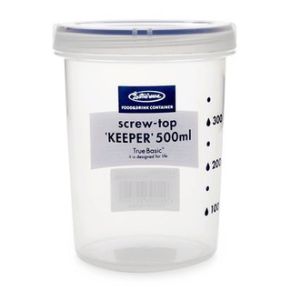 Hàng Nhật hộp nhựa tròn cao nắp vặn Lustroware B-2274N 500ml dùng lò vi sóng