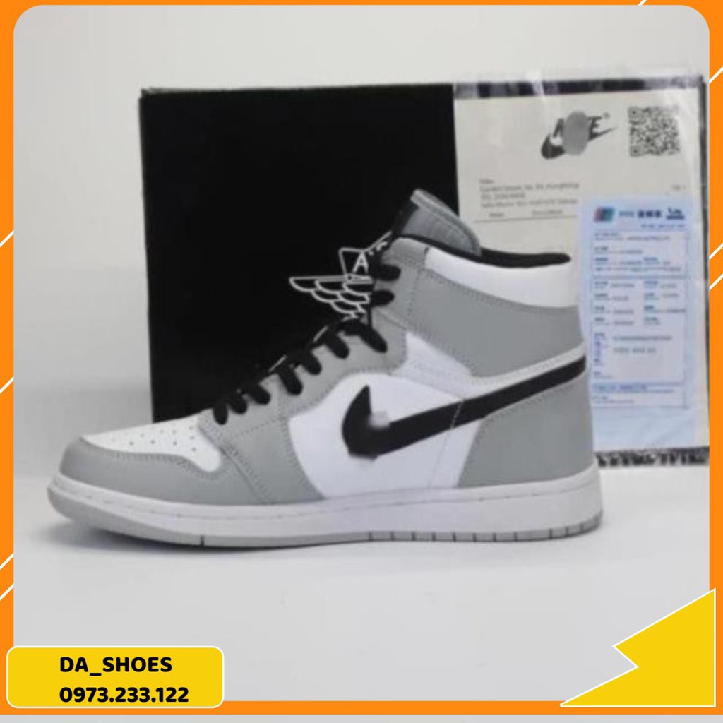 Giày thể thao ❤️ Full box + bill.hộp ❤️ +❤️ Freeship ❤️sneaker Jordan Xám Cao, Giày JD xám cao SMORKEY full box bill